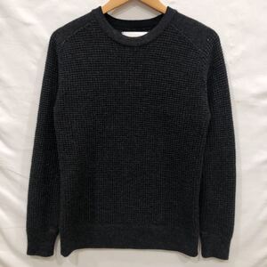 【THE INOUE BROTHERS...】 セーター ザ イノウエブラザーズ S 灰 グレー ウール 無地 knit6-baby-cotton-rib ts202410