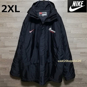 2XL 神戸製鋼 ラグビー コベルコ神戸スティーラーズ TEAM NIKE ナイキ 中綿 コート 当時物 レア 希少 90s オーバーサイズ ビッグシルエット