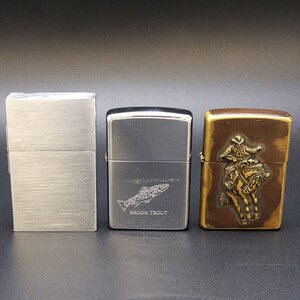 ZIPPO ジッポ1933レプリカ/マルボロカウボーイ/トラウト 3点 喫煙具 着火確認済 2点 その他1点◆おたからや【G-B53979】同梱-2