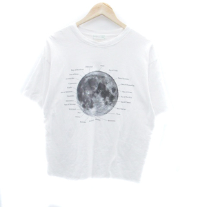 チャオパニック ティピー CIAOPANIC TYPY Tシャツ カットソー ラウンドネック 半袖 プリント L オフホワイト グレー /HO16 メンズ