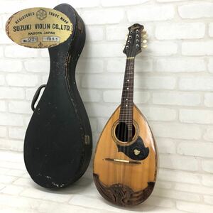 ◆マンドリン ハードケース付き SUZUKI VIOLIN スズキ バイオリン No.226 1965 本体 日本製 約62.5㎝ 弦楽器 楽器 音楽 演奏 中古品