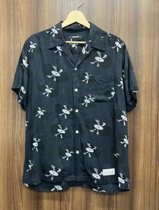 WACKO MARIA × MINEDENIM / ワコマリア マインデニム GUILTY PARTIES HAWAIIAN SHIRT アロハシャツ レコード柄 ブラック サイズ3