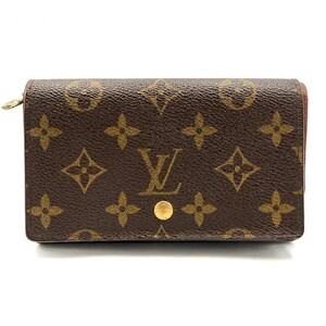 仙11 Louis Vuitton M61730 モノグラム ポルトモネ ビエ トレゾール 二つ折り 財布 ブラウン系 ルイヴィトン LV ウォレット