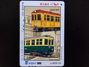 使用済 乗車券 電車カード 東京メトロ 営団地下鉄 SFメトロカード 地下鉄走って70年 昭和初期の地下鉄車両 電車 私鉄 コレクション 昔