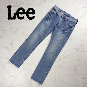 美品 Lee リー スタッズ ダメージデザインウォッシュスキニーデニムパンツ ボトムス レディース 青 サイズM*SC1130