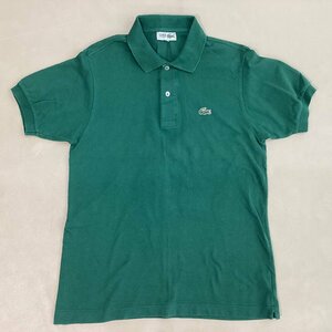 ■美品 80s LACOSTE ラコステ 旧タグ 半袖 ポロシャツ 鹿の子 カノコ ヴィンテージ 古着 日本製 メンズ サイズ4 グリーン 緑/0.22kg■