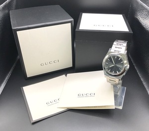 [A]時計★[WH-12209]★(サ80)GUCCI(グッチ)★115.2★パンテオン デイト ブレス★稼働品★