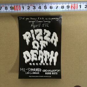 ピザオブデス ステッカー pizza of death ハイスタンダード