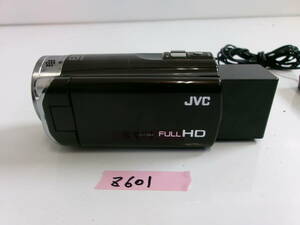 (Z-601)JVC デジタルビデオカメラ GZ-E565-T 現状品 ※アダプター繋ぐとモニターＯＮになります