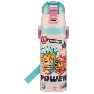 パウ・パトロール 水筒 ステンレスボトル 470ml 超軽量 ロック付 ワンプッシュ GIRLS PUPS 子供 子ども キッズ キャラクター スケ