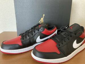 Nike.com 正規品 新品 未使用 NIKE AIR JORDAN 1 LOW ナイキ エアジョーダン1 ロー ブラック/ホワイト/ジムレッド US11 29.0cm サイズ大