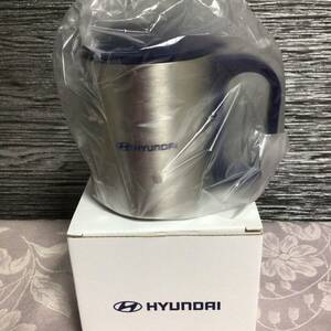 新品　未使用　ヒュンダイ　ユニバース　HYUNDAI 日本発売10周年　マグカップ　ステンレス製　蓋付