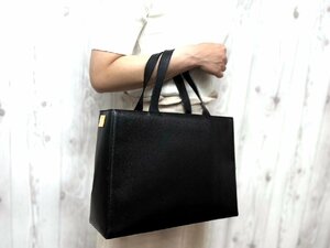 極美品 CELINE セリーヌ トートバッグ ハンドバッグ バッグ レザー 黒 A4収納可 76256