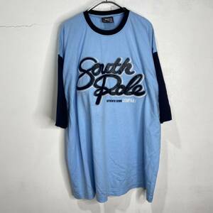 送料無料☆SOUTHPOLEサウスポール☆ブランドロゴフットボールTシャツ☆リンガー☆