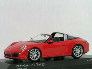 ● 1/43 ポルシェ 〓 911 ( 991 ) タルガ / インディス レッド 〓 Porsche MINICHAMPS