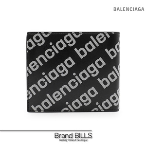 未使用品 BALENCIAGA バレンシアガ CASH SQUARE FOLD WALLET 財布 二つ折り財布 コンパクト財布 594549 23V73 レザー ブラック