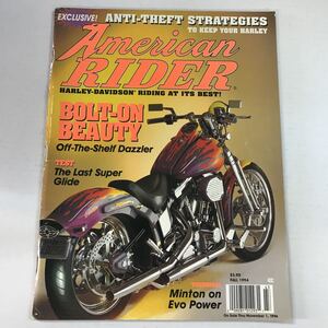 【中古本】ヴィンテージ American RIDER アメリカンライダー FALL 1994 HARLEY-DAVIDSON ハーレーダビッドソン 洋書