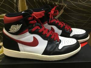 NIKE AIR JORDAN 1 RETRO HIGH OG BLACK/WHITE-SAIL-GYM RED 10.5 28.5cm 使用少 ナイキ エアジョーダン1 555088 032