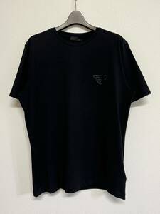 【入手困難】 PRADA プラダ 半袖 Tシャツ トップス 黒 ブラック 同系色 ロゴ XXL 新品未使用 レア 希少 早い者勝ち