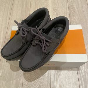 美中古　箱付　 TIMBERLAND 3EYELET CLASSIC GREY MEN ティンバーランド 3アイレット クラシック メンズ 25cm ダークグレー