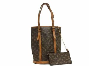 1円 ■美品■ LOUIS VUITTON ルイヴィトン M42236 モノグラム バケットGM バケツ型 トートバッグ ショルダー 肩掛け ブラウン系 FH3197