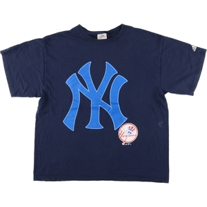 古着 00年代 アディダス adidas MLB NEW YORK YANKEES ニューヨークヤンキース ロゴTシャツ メンズL /eaa441617 【SS2409_30%】