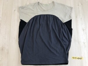 BEAMS HEART ビームスハート レディース 切り替え チュニック 半袖Tシャツ グレー紺他