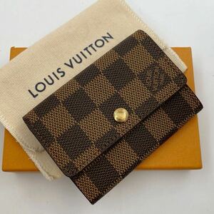 H0895【極美品】LOUIS VUITTON ルイ・ヴィトン ダミエ　 ポルトモネ プラ M61930 コインケース