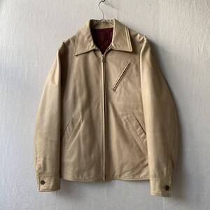 old Paul Smith レザー ジャケット / M ベージュ ライダーズ ビンテージ 90s O4-01050-1588