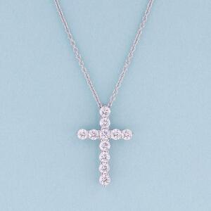 Tiffany&Co. ティファニー ブランドジュエリー ネックレス/ペンダント/チョーカー PT950 PT950 クロス ダイヤモンドネックレス