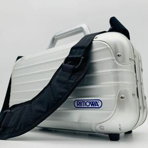 【廃盤】青ロゴ RIMOWA リモワ TOPAS トパーズ PICCOLO ピッコロ 11L アルミ 2way ハンドバッグ ショルダー付き キャリーバッグ シルバー