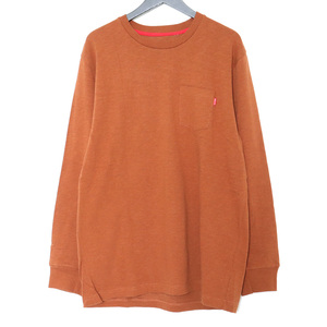 SUPREME L/S Pocket Tee XLサイズ ブラウン シュプリーム ポケットロングスリーブTシャツ 長袖カットソー