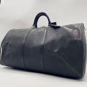 【特大・キーポル60】 LOUIS VUITTON ルイヴィトン エピ ボストンバッグ ハンドバッグ バッグ M42942 レザー ゴルフバッグ A4可 メンズ 黒