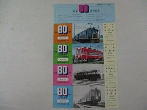 G・鉄道切符・創業80周年記念・名鉄車両シリーズNo.1