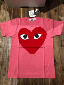 COMME des GARCONS PLAY 　ピンクTシャツ　レディースSサイズ　AZ-T273-3