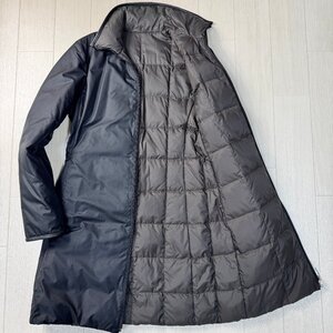 美品/S-M相当★モンクレール/MONCLER 極暖 スタンドカラー ダウンコート ジャケット ブロックキルティング レザーパイピング 革 レディース