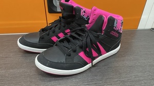 adidas アディダス スニーカー レディース SPG753001 ART CG5736 24.0㎝ ハイカット ピンク 黒 