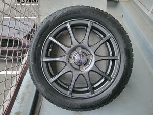 【中古】新古　ブリザックＶＲＸ３　165/55 R15 スタッドレス 4本　アルミホイールセット バリ山