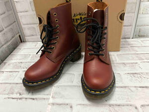 【美品】Dr.Martens／26977203／CLEMENCY／8ホール ブーツ／ショートブーツ／ブラウン／約24cm／ドクターマーチン／箱つき