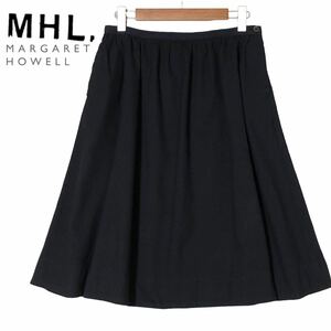 美品 MHL ウール × コットン スカート 3 ( Ⅲ ) MARGARET HOWELL レディース マーガレットハウエル