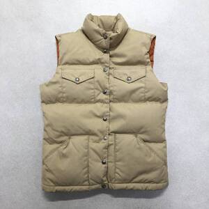 ● 70s vintage THE NORTH FACE ザ・ノースフェイス ダウンベスト アウター 茶タグ ヴィンテージ 古着 USA製 ベージュ レディース 0.39kg