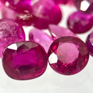 1円〜!!◆天然ルビーおまとめ25ct◆d 約5g ルース 裸石 宝石 ジュエリー jewerly ruby コランダム ルビー w3/193