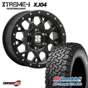 4本セット XTREME-J XJ04 16x8.0J 6/139.7 +18 SBK BFGoodrich ALL-TERRAIN T/A KO2 265/70R16 ホワイトレター ランクル プラド サーフ