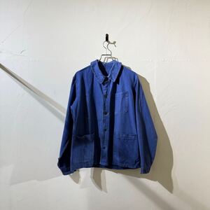 vintage euro work damage jacket ヨーロッパ古着 ビンテージ ユーロワークジャケット カバーオール フレンチワークジャケット 60s 70s 