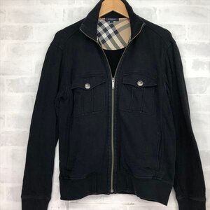 BURBERRY LONDON バーバリー ロンドン スウェット ジップアップ ブルゾン SIZE: M ブラック メンズ MH632023111405