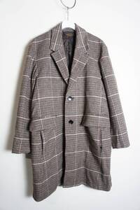 美品 monkey time モンキータイム ユナイテッドアローズ BV MELTON OVER CHESTER COAT ビーバー メルトン チェスター コート 茶324O★1