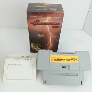 1t2690c2k SFC スーパーエックスターミネーター2サスケ スーパーファミコン用改造カセットアダプター 日本語版 箱付 