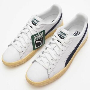 F05237 新品 23FW PUMA /CLYDE VINTAGE レザースニーカー 【サイズ：28.5cm】 ホワイト 394687-01 クライド プーマ