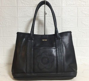 no28364 MARY QUANT マリークワント PUレザー 肩掛けショルダー トート バッグ 通勤 通学 A4収納可能