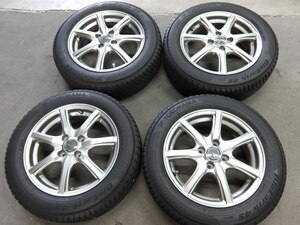 MiLLOUS アルミ ホイール 15インチ 15X5.5J +42 4H PCD100・2023年製 175/65R15 BluEarth-4S オールシーズンタイヤ付 4本